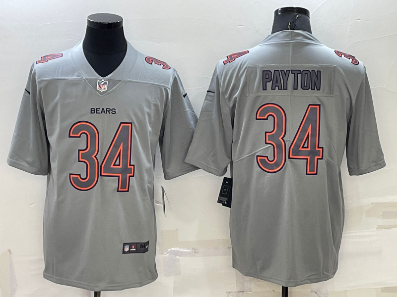 Men's Grey Chicago Bears #34 Walter Payton Atmosphere Fashion Stitched Jersey